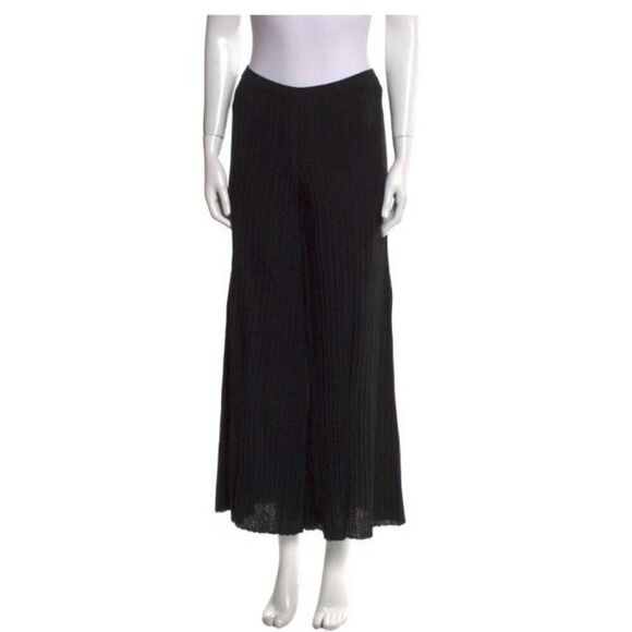 BY MALENE BIRGER Irvan All Over Pleat Wide Leg Knit Pant L Pull-On Minimalist - Picture 3 of 5